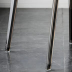 Chaise de salle à manger ambre en acrylique, sans accoudoirs et à dossier bas
