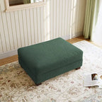 Grand pouf décoratif moderne en velours côtelé