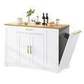 Meuble îlot de cuisine roulant Moasis de 53 pouces, avec rangements, portable et mobile