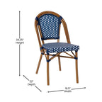 Indoor/Outdoor Commercial Bistro Set with Table and Four Chairs