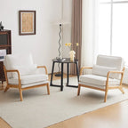 Gestoffeerde accentstoel in midcenturymoderne stijl