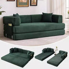 5-in-1-Schlafsofa, 78.8 modulares Cordsofa mit stabilem Gestell, multifunktionales Futon für kleine Räume, Wohnzimmer und Gästezimmer