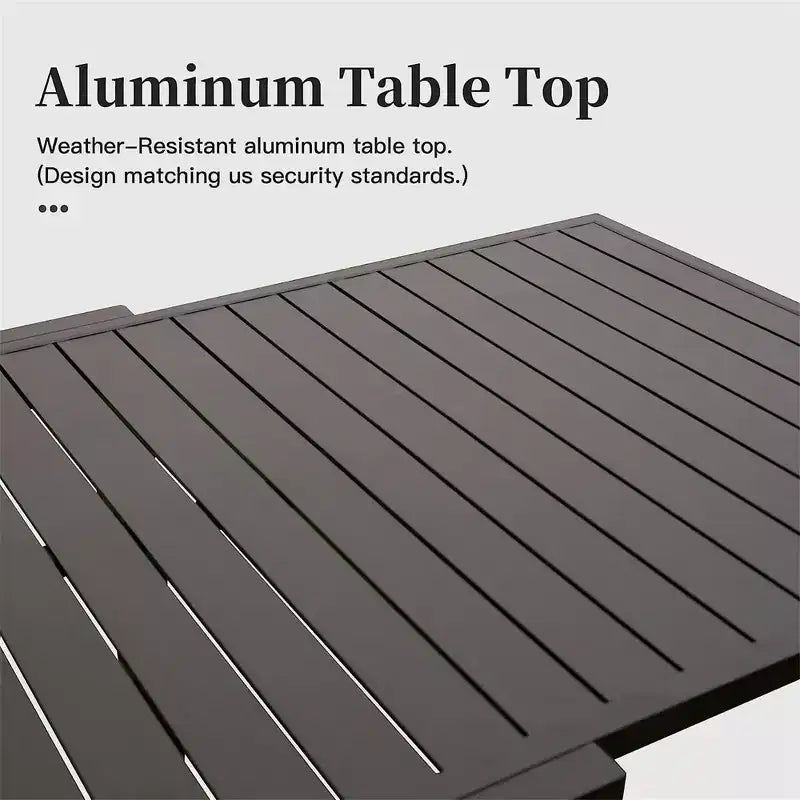 Okak Esstisch, ausziehbarer Gartentisch aus Aluminium, Küchentisch für das Esszimmer