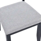 5-teiliges Esszimmer-Set aus Massivholz, 47L (1 Tisch + 4 Stühle mit Sprossenlehne)