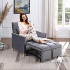 Aukfa Sleeper Chair Bed Convertible Single Sofa Chair with Pillow