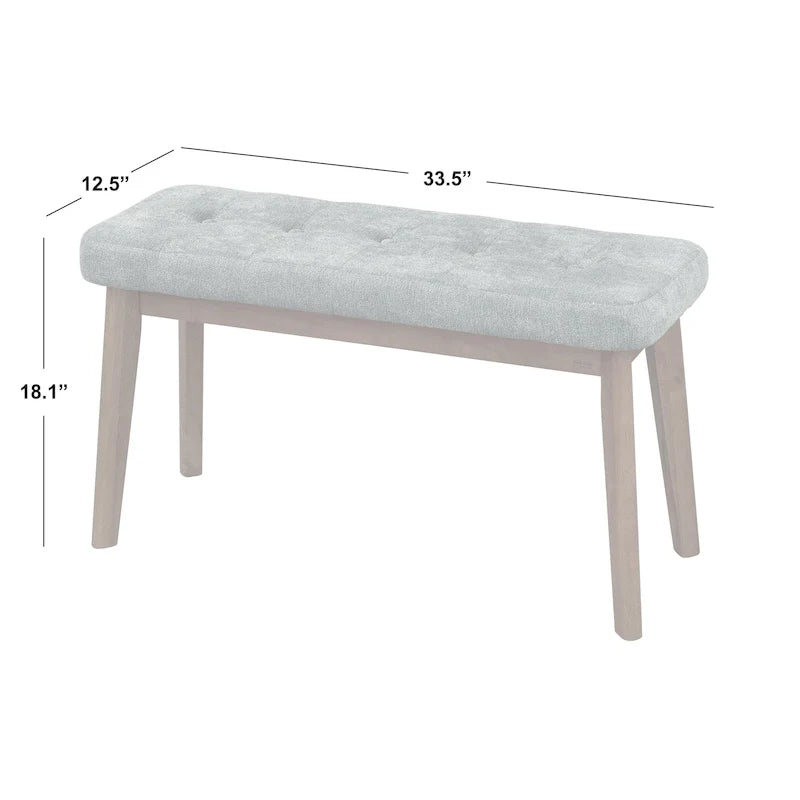 Ensemble de salle à manger Nettie en bois massif Simple Living, 4 pièces