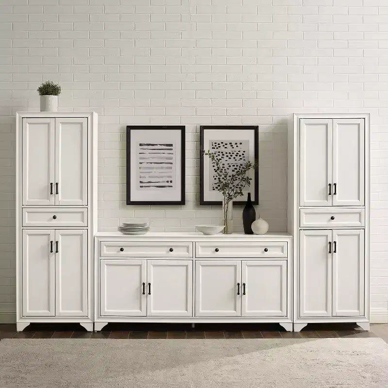 3-delige Tara-dressoir- en voorraadkastset, verweerde afwerking - Crosley