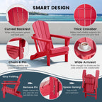Polytrends Laguna Adirondack-Klappstuhl für die Terrasse, lichtecht und wetterbeständig