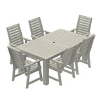 Conjunto de refeição para exterior HIGHWOOD PROFESSIONAL de 7 peças, 42x72