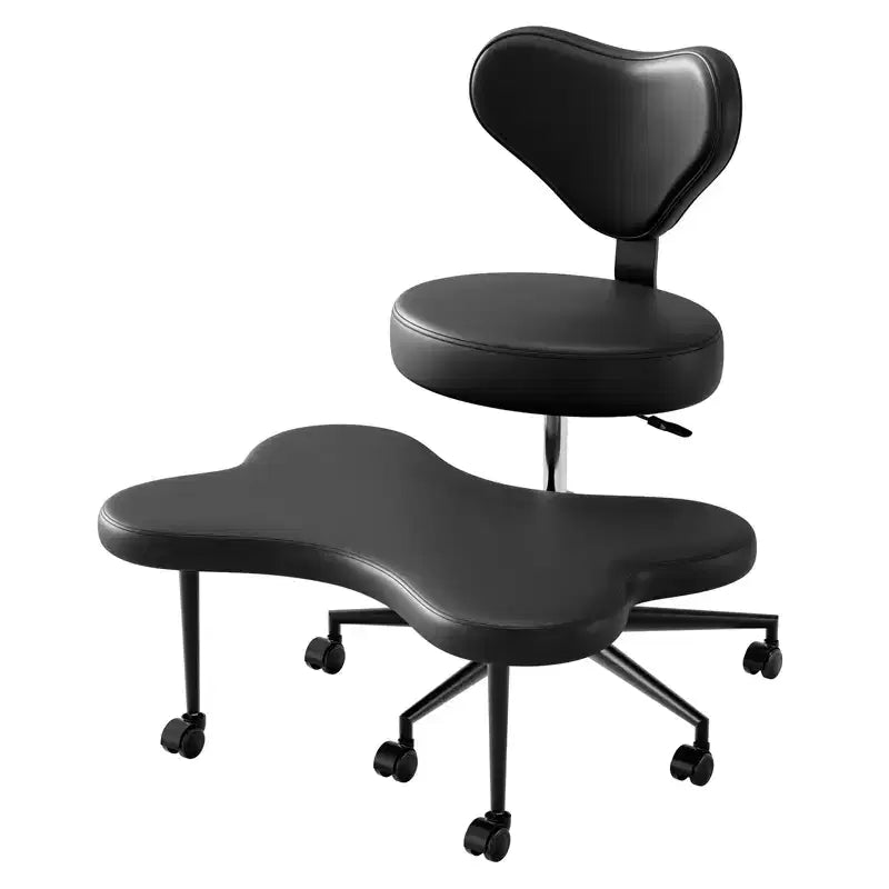 Sedia da ufficio ergonomica Pinmoco a gambe incrociate, sedia da meditazione regolabile in altezza, girevole a 360, con supporto lombare, per attività e ufficio, sedia per ADHD