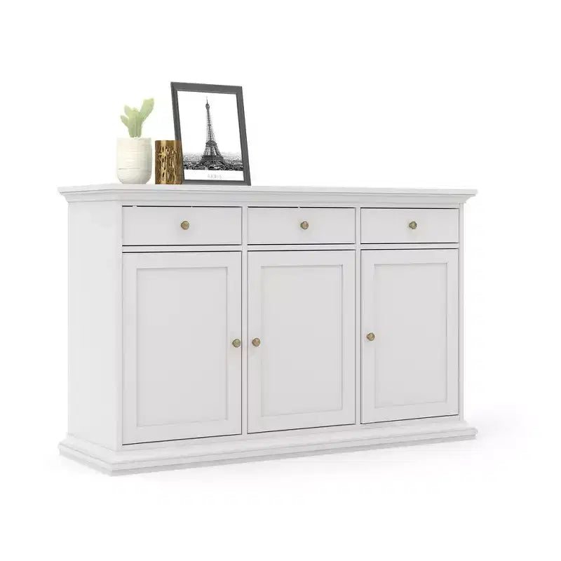 Tvilum, dressoir met 3 deuren en 3 laden, wit