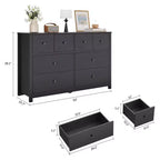 Cassettiera moderna a 8 cassetti per camera da letto, ampia cassettiera in legno con capienti vani contenitori, mobile organizer indipendente per soggiorno
