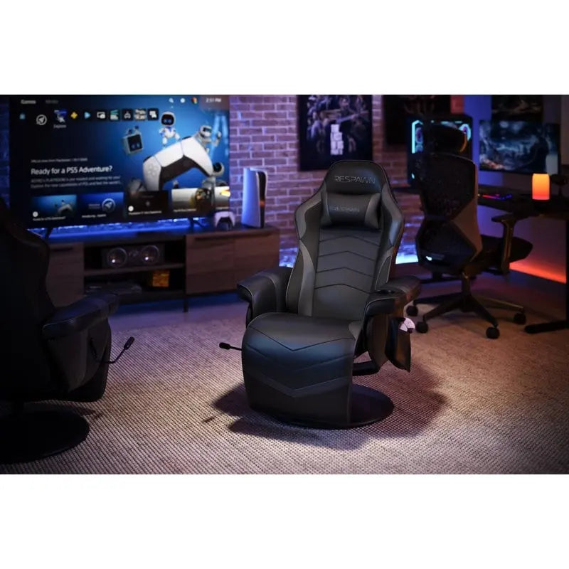 Πολυθρόνα gaming - ανακλινόμενη πολυθρόνα gaming με υποπόδιο