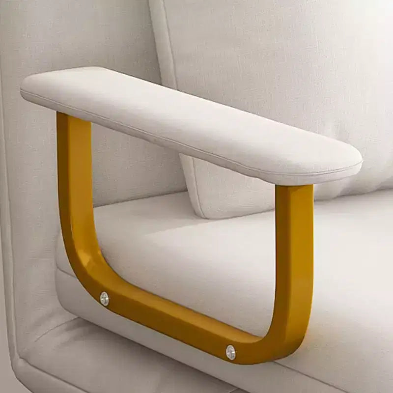 Klappbares Schlafsofa 3-in-1 mit umwandelbarem Sessel - 5-fach verstellbare Rückenlehne mit Kissen, platzsparender Schlafsessel für Wohnzimmer, Schlafzimmer und Büro (Weiß)