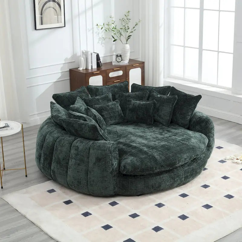 Komfortables Doppelschlafsofa im Loaf-Stil, übergroßes Schlafsofa mit Armlehnen