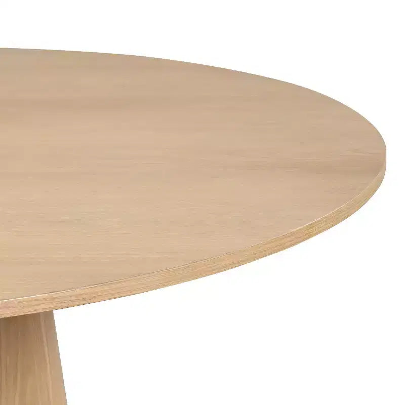 Conjunto de jantar moderno para 6 pessoas, mesa redonda com pé central, cadeiras giratórias tipo barril com rodas, chenille texturizado - Panipeachy