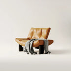 Fauteuil d'appoint contemporain noir en chenille capitonnée sans accoudoirs