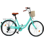Moasis24/ 26 Cruiser-Fahrrad mit 7 Gängen, verstellbarer Tiefeinstieg, Pendlerfahrrad