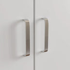 Armoire à deux portes autoportante pour chambre avec tringle à vêtements