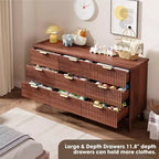 Kommode mit 9 geriffelten Schubladen, moderne Anrichte, TV-Ständer aus Holz, geschwungenes Design, für Wohnzimmer und Flur
