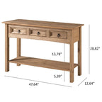 Konsolentisch aus Holz für den Flur mit 3 Schubladen Corona | Furniture Dash - N/A
