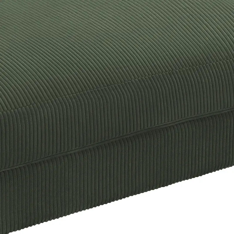 Grand pouf décoratif moderne en velours côtelé