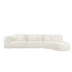 Modernes geschwungenes Ecksofa mit 140 Zoll, Chaiselongue, 3-teiliges Set für das Wohnzimmer