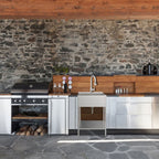 Lavatoio per lavanderia con mobile, in acciaio inox, 24-in W x 22-in D x 35-in H