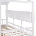 Holzhausbett in Twin-/Full-Size mit 2 Schubladen, Kinderbett mit Ablagefach - ModernLuxe